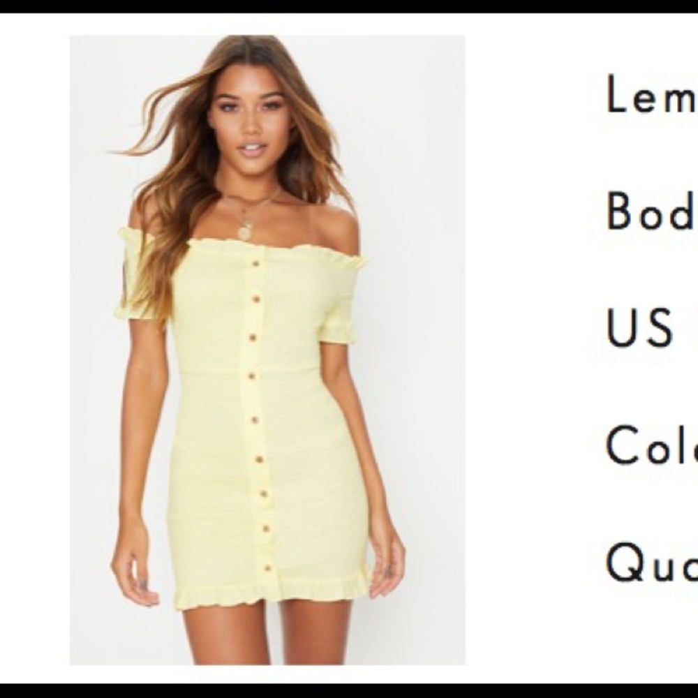 Pretty Little Thing Lemon Dress